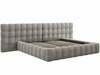 Voodi Micadoni Home Mamaia Velvet Double Headboard, 200 x 200 cm, helehall, ilma madratsita, põhjalippidega