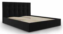 Voodi Micadoni Home Phaedra Velvet MICBF18065F1PHAEDRA8, 180 x 200 cm, must, ilma madratsita, põhjalippidega