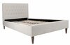 Voodi kaheinimese Home4You Emilia 28809, 160 x 200 cm, beež, ilma madratsita, koos liistudega