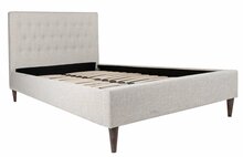 Voodi kaheinimese Home4You Emilia 28809, 160 x 200 cm, beež, ilma madratsita, koos liistudega
