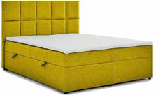 Kaheinimesevoodi koos madratsiga NORE Glossy Omega 68, 165 x 200 cm, kollane