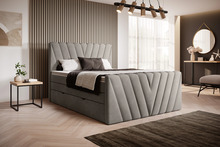 Voodi NORE Candice Loco 04, 180 x 200 cm, madratsiga, hall