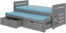 Lastevoodi koos madratsitega Adrk Furniture Tomi, 200 x 90 cm, hall