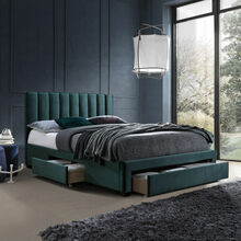 Voodi Home4You Grace koos madratsiga Harmony Duo, 160 x 200 cm, roheline