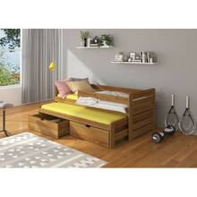 Lastevoodi Adrk Furniture Tomi, küljekaitsega, 80 x 180 cm, pruun