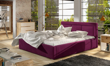 Voodi kahekohaline Eltap Belluno Mat Velvet 68, 180 x 200 cm, ilma madratsita, põhjalippidega, lilla