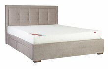 Voodi Duke, madratsiga Harmony Top, 160 x 200 cm, beež