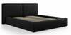 Voodi Micadoni Home Jodie, 180 x 200 cm, must, ilma madratsita, põhjalippidega