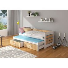 Lastevoodi ADRK Furniture Tiarro, 80 x 180 cm, valge/pruun