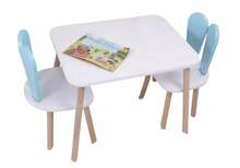 Laste lauakomplekt Hanah Home Baby Blue, 50 x 60 x 45, sinine/valge