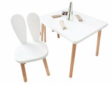 Laste lauakomplekt Hanah Home, valge, 50 x 60 x 45 cm