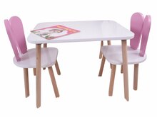 Laste lauakomplekt Hanah Home, 50 x 60 x 45 cm, roosa/valge