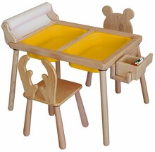 Laste lauakomplekt Kalune Design Roll 109TRS1179, kollane