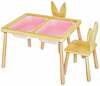 Laste mängulaud koos 2 tooliga Kalune Design Table and 2 Chairs, 52 cm, roosa
