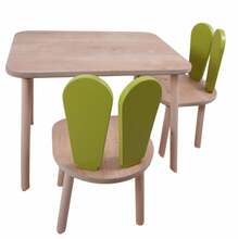 Laste lauakomplekt Hanah Home Bunny, pistaatsiaroheline/pruun