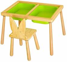 Mängulaud Kalune Design Table and Chairs, 52 cm, roheline