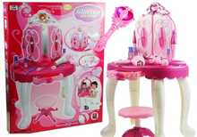 Laste tualettlaud Lean Toys, 1452, tarvikutega, roosa, 10 tk