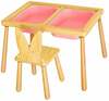 Mängulaud Kalune Design Table and Chairs, 52 cm, roosa
