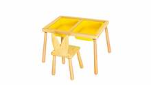 Mängulaud Kalune Design Table and Chairs, 52 cm, kollane