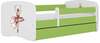 Lastevoodi Kocot Kids BabyDreams Green Dancer, 70 x 140 cm, voodipesukastiga, madratsiga, roheline/valge
