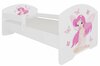 Lastevoodi ADRK Furniture Pepe Girl With Wings, 80 x 160 cm, madratsiga, valge/roosa