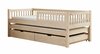 Lastevoodi ADRK Furniture Orio, 90 x 200 cm, voodipesukastiga, ilma madratsita, pruun