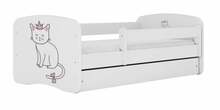 Lastevoodi Kocot Kids BabyDreams White cat, 80 x 180 cm, madratsiga, valge