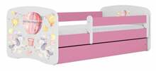 Lastevoodi Kocot Kids Balloon, 70 x 140 cm, madratsiga, valge/roosa