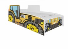 Lastevoodi ADRK Furniture Tractor, 70 x 140 cm, koos madratsiga, kollane