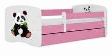 Lastevoodi Kocot Kids BabyDreams Pink panda 2, 70 x 140 cm, voodipesukastiga, ilma madratsita, valge/roosa