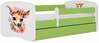 Lastevoodi Kocot Kids BabyDreams Green Bambi, 80 x 180 cm, voodipesukastiga, madratsiga, valge/roheline