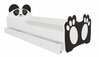 Lastevoodi ADRK Furniture Bear, voodipesukastiga, madratsiga, 80 x 160 cm, valge/must