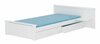 Lastevoodi ADRK Aldex Shelf, voodipesukastiga, madratsiga, 90 x 200 cm, valge