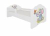 Lastevoodi ADRK Furniture Casimo Elephant, madratsiga, 70 x 140 cm, valge