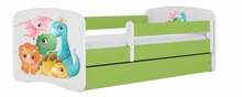 Lastevoodi Kocot Kids BabyDreams Tiny Dinos, 80 x 180 cm, madratsiga, roheline