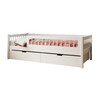 Lastevoodi ADRK Furniture Flora, voodipesukastiga, ilma madratsita, 70 x 140 cm, valge