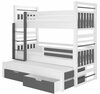 Lastevoodi ADRK Furniture Hippo, 90 x 200 cm, madratsiga, valge/hall