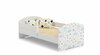Lastevoodi ADRK Furniture Pepe Barrier Galaxy, 80 x 160 cm, koos madratsiga, valge