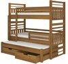 Laste narivoodi ADRK Furniture Hippo, väljatõmmatava lisavoodiga, 80 x 180 cm, pruun