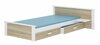 Lastevoodi Aldex Shelf, voodipesukastiga, madratsiga, 80 x 180 cm, valge/pruun
