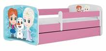 Lastevoodi Kocot Kids Babydreams Frozen Land, roosa, voodipesukastiga, madratsiga, 80 x 160 cm