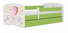 Lastevoodi Kocot Kids Balloon, 80 x 180 cm, madratsiga, valge/roheline