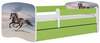 Lastevoodi Kocot Kids BabyDreams Green galloping horse, 80 x 160 cm, madratsiga, valge/roheline