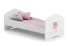 Lastevoodi ADRK Furniture Casimo Girl With Wings, 70 x 140 cm, koos madratsiga, valge