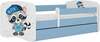 Lastevoodi Kocot Kids Babydreams Racoon, 70 x 140 cm, ilma voodipesukastita, madratsiga, sinine/valge