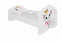 Lastevoodi ADRK Furniture Casimo Cat, madratsiga, 70 x 140 cm, valge