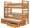 Lastevoodi ADRK Furniture Hippo, madratsiga, 90 x 200 cm, pruun/pruunikas