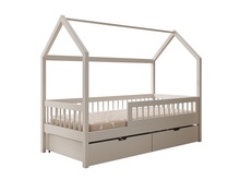 Lastevoodi ADRK Furniture Galicja, 70 x 140 cm, voodipesukastiga, ilma madratsita, valge