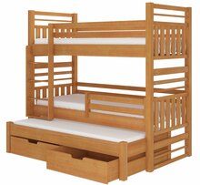 Lastevoodi ADRK Furniture Hippo, madratsiga, 90 x 200 cm, pruun/pruunikas