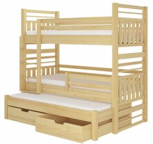 Lastevoodi ADRK Furniture Hippo, madratsiga, 90 x 200 cm, pruun
